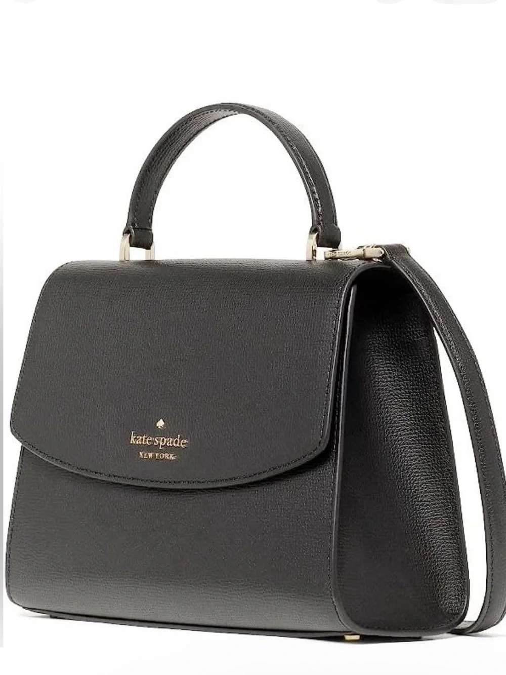 Kate Spade New York Darcy Black Pebble Leather Top-Handle Satchel
